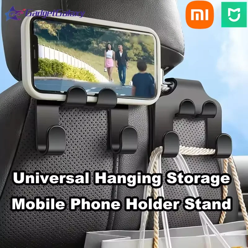 Xiaomi Gancio universale per appendere portaoggetti Supporto per telefono cellulare Supporto per sedile posteriore per auto Sedile posteriore pigro Staffa per poggiatesta per telefono portatile