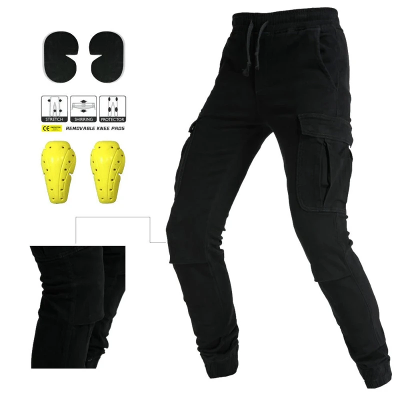 Motorcycle Pants Tear Resistant Moto Protection Green Motocross Pants with CE Protective Gear Men Overalls Cargo Pants Men