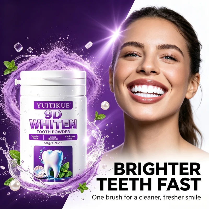YUITIKUE 50g 9D Whiten Toothpaste Gentle Deep Clean Surface Stains Brighten Teeth Long Lasting Refreshed Breath Daily Oral Care