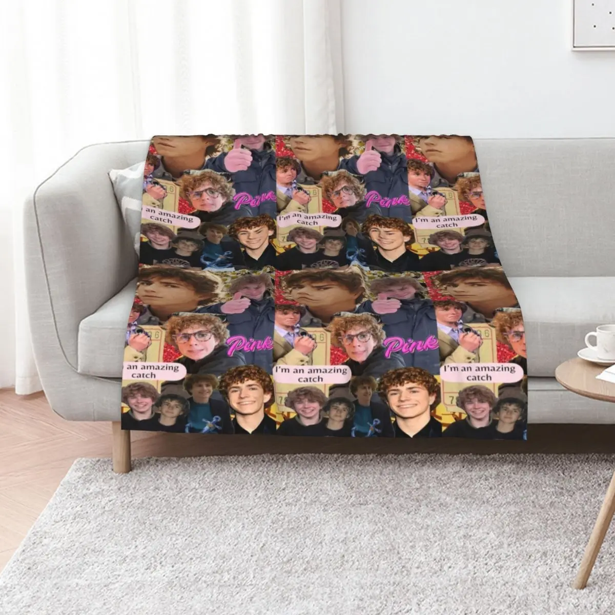 percy jackson walker scobell collage Throw Blanket Sofa Summer Beddings decorative Softest blankets and throws Large Blankets