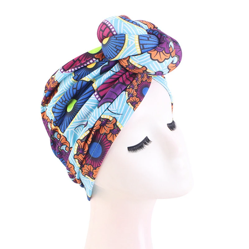 Nuove Donne Africane Pre-Fatto Annodato Turbante Cappello Musulmano Hijab Cofano Testa Avvolgere Bandana Chemio Cap Foulard Perdita di Capelli Turbante Mujer