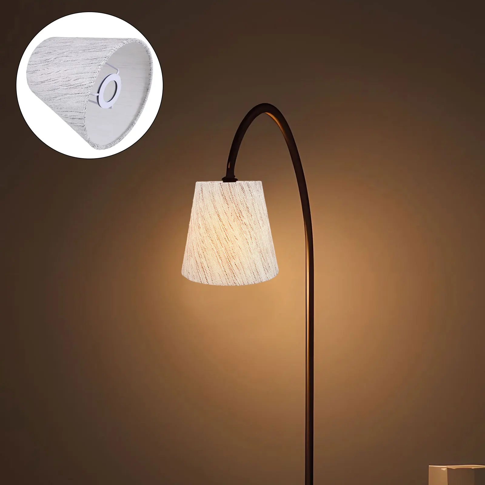 

Fabric Lampshade For Chandeliers Small Drum Light Shade Replacement E14 Bulb Compatible Iron Frame Cloth Lamp Shade For Living