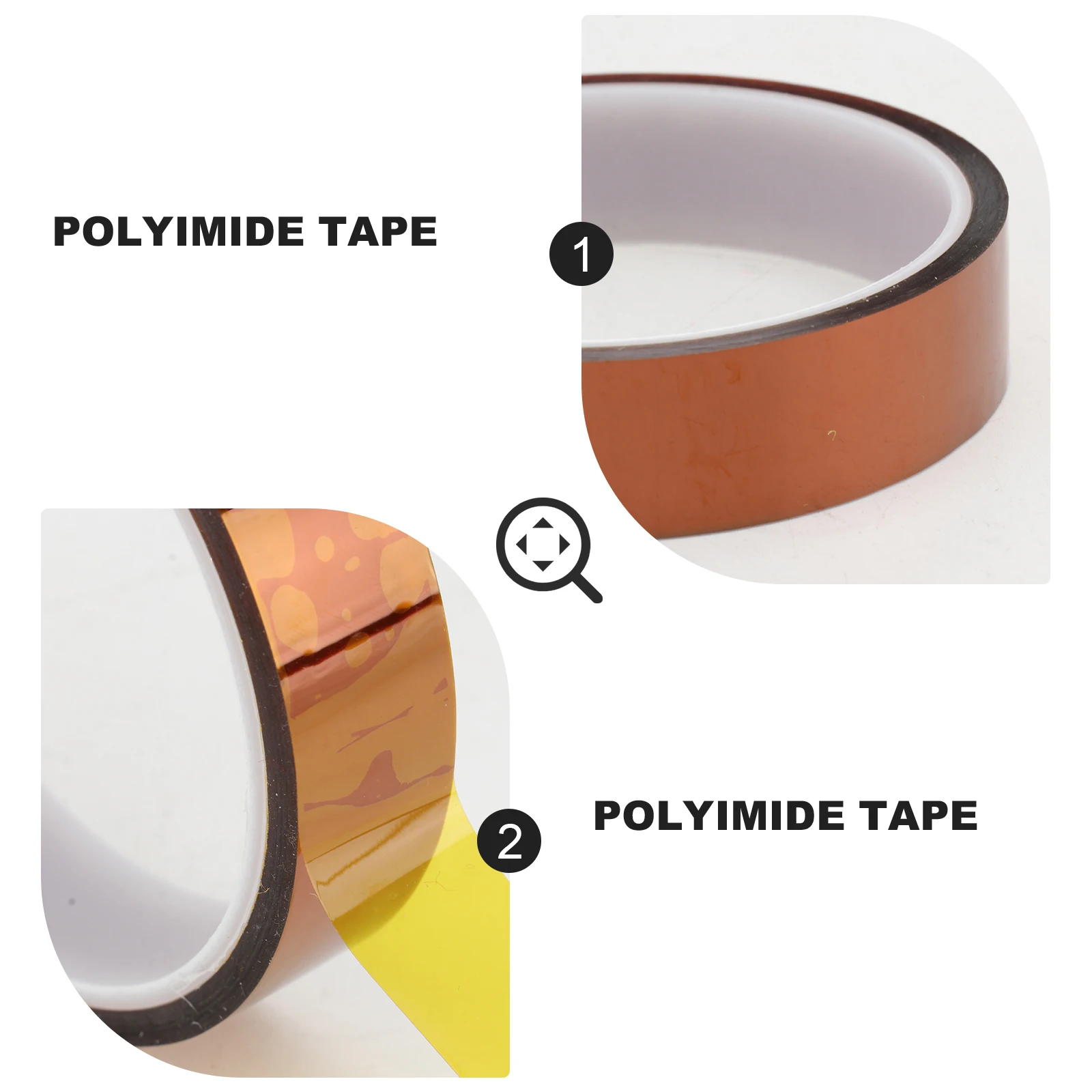

20mm Width 33m Length Polyimide Tape High Temperature Resistant Adhesive Electrical Insulation Soldering Protection