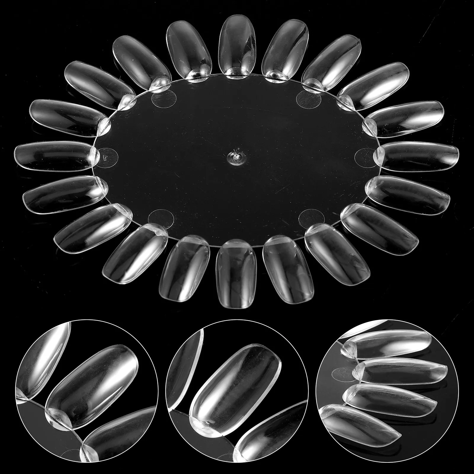

10pcs Nail Art Practice Card Transparent Plastic 13x11cm Display 20 Colors Sample Wheel Board Salon Manicure Pedicure
