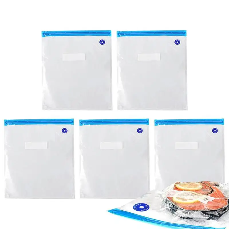 Reusable Vacuum Food Storage Zipper Bags Set Electric Handheld Vacuum Sealer Pump Sous Vide Bags USB Rechargeable BPA Free