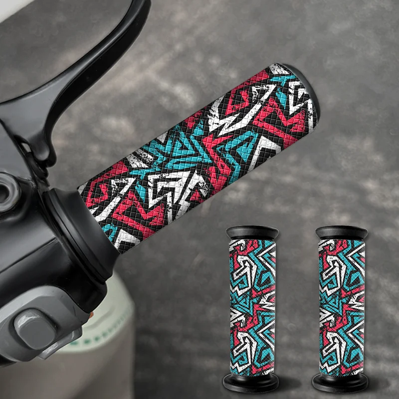 Creative Graffiti Color-Changing Handlebar Stickers Waterproof Anti-Slip Vinyl Decals for Motorcycle E-Bike Bicycle Decor