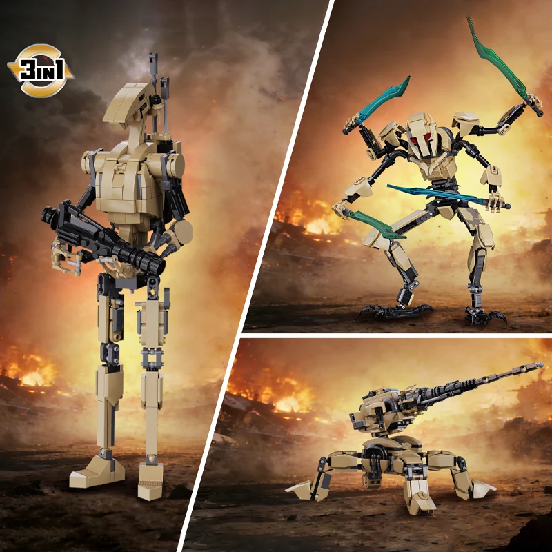 

Конструктор 3 в 1 «Космический солдат»: артиллерийская пушка Star Plan, креативные кирпичики, игрушки-конструкторы для детей и взрослых, подарки, 547 деталей