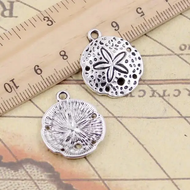 10pcs 25x21mm Tibetan Silver Alloy Charms Shell Starfish Pendants EF3822