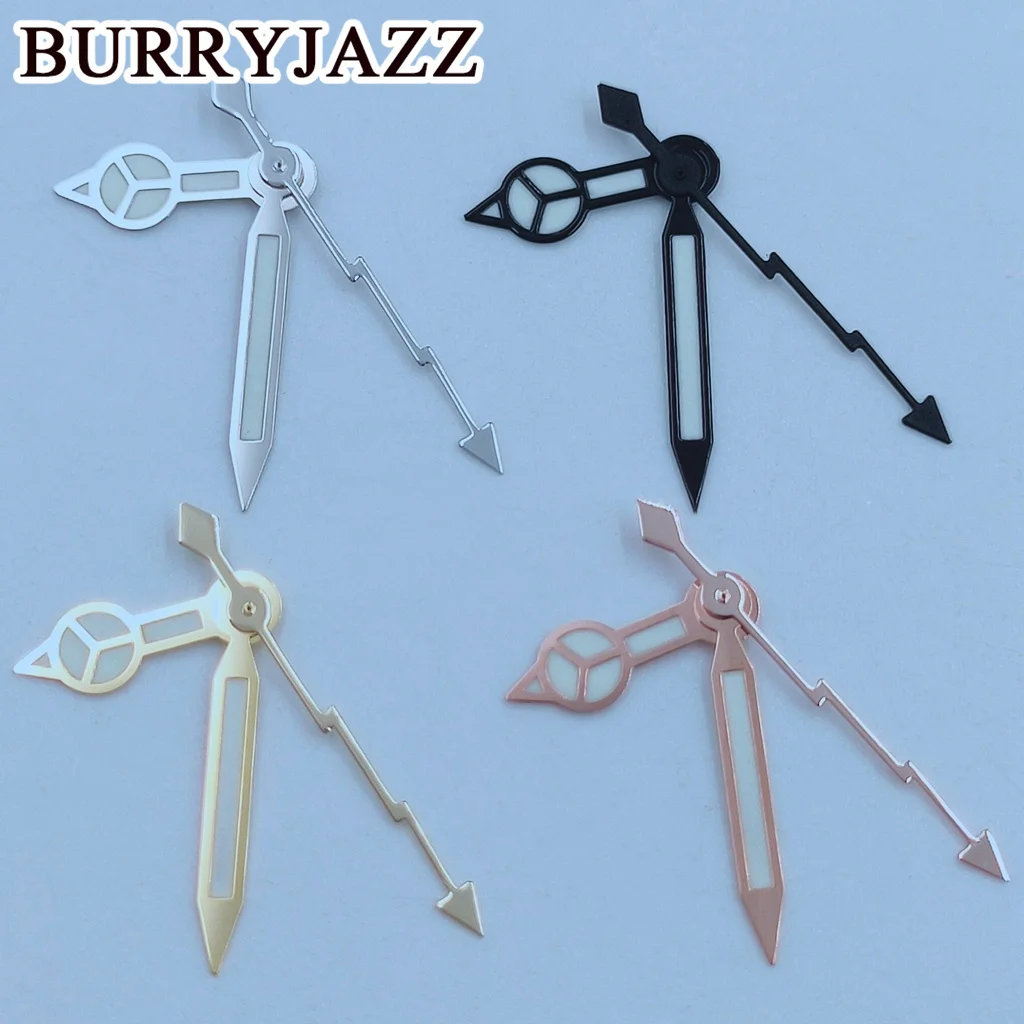 BURRYJAZZ NH35 NH36 NH38 7S26 7S36 4R35 4R36 Watch Hands Black Silver Gold Rose Gold Hands Green Luminous