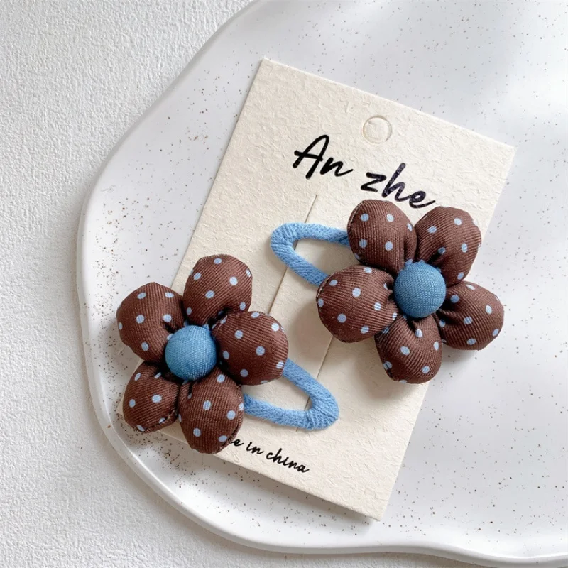 

8pcs Children's Fabric Checkered Flower Round Dot Butterfly Bow Hair Clips for Side Bangs and Baby Hair Clips