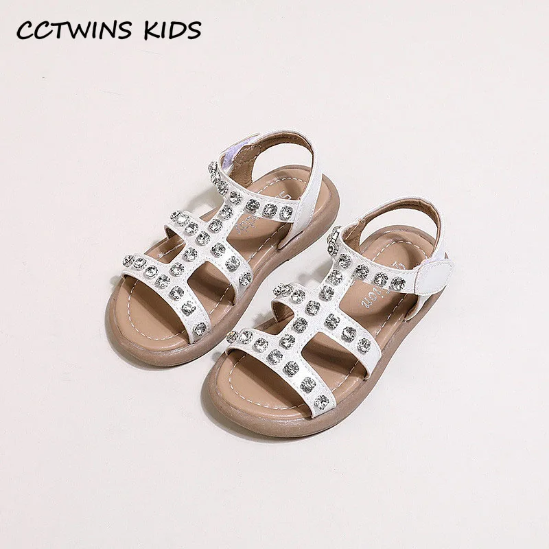 Girls Sandals Summer Kids Fashion Dress Party Princess Shoes Toddler Sports Beach Rhinestone Slippers Outdoor Flats Soft Sole