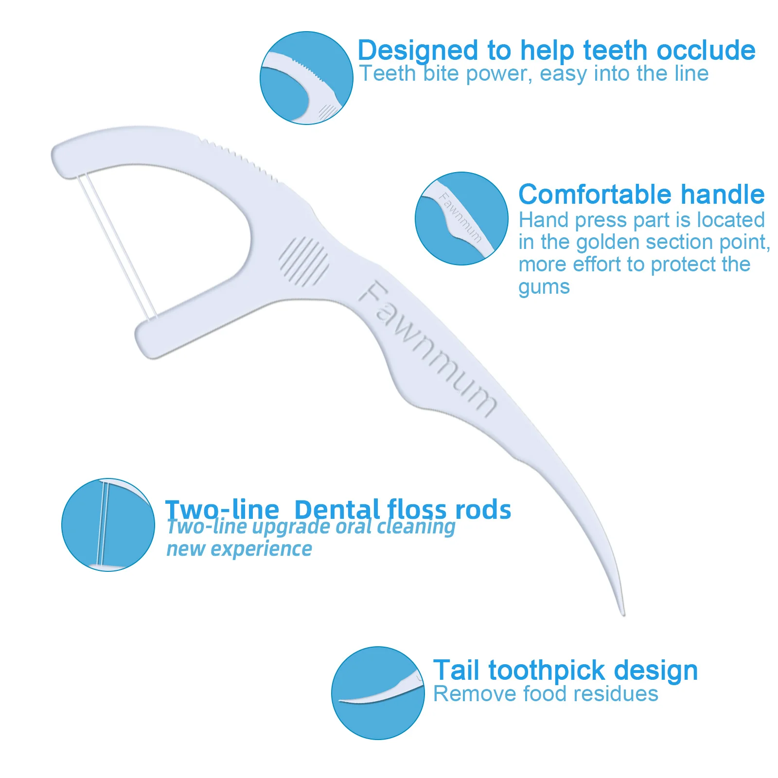 Fawnmum Doub Draad Floss 500 Stuks Schoon Btween Tanden Interdentale Borstel Tandenstoker Floss Picks Mondhygiëne Zorg Gratis Winkelen