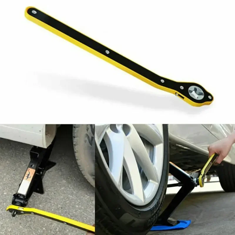 Car Labor-saving Jack Ratchet Wrench Scissor Jack Garage Tire Wheel Lug Wrench Handle Labor-saving Wrench Car Repair Tool