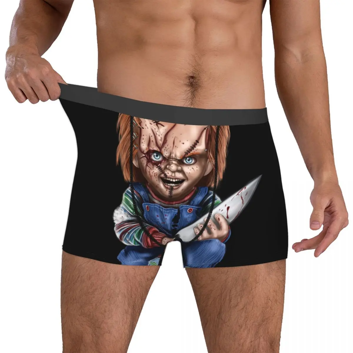 Watching You Man\'s Boxer Briefs Underwear Chucky Jake Wheeler Horror TV Series Highly Breathable Sexy Shorts Gift Idea