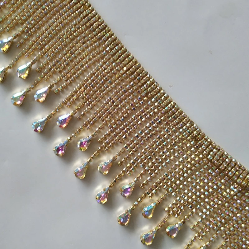Cadena de gota de agua superllamativas personalizada, accesorios DIY, accesorios para azafata de escenario, traje de espectáculo, chal, cadena de zapatos