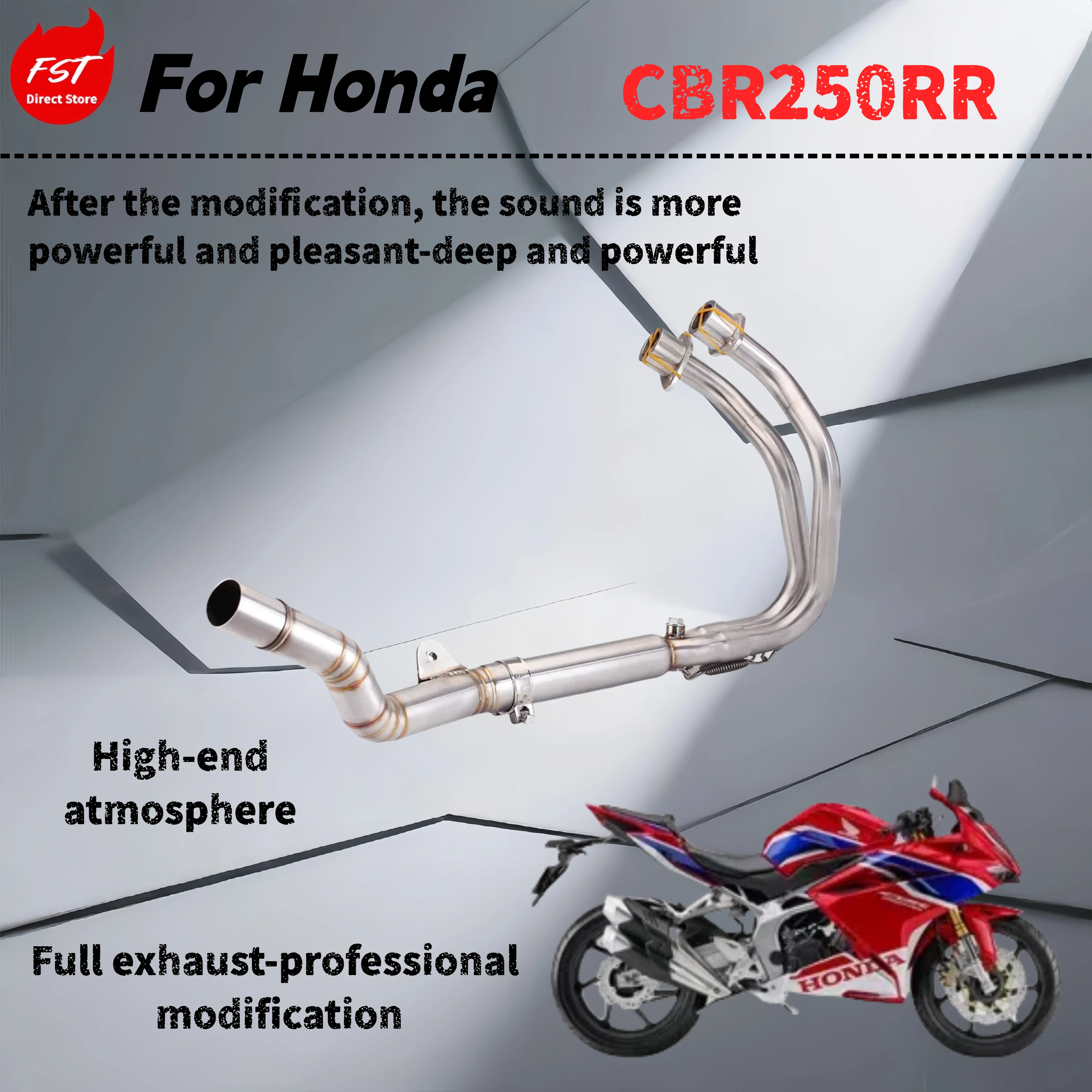 

For Honda CBR250RR-Modified front exhaust pipe-the sound is deep, rich and powerful