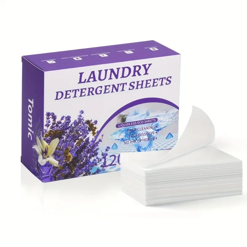 120 pieces of dissolvable fresh natural flower laundry detergent, environmentally friendly, efficient cleaning (120 pieces)