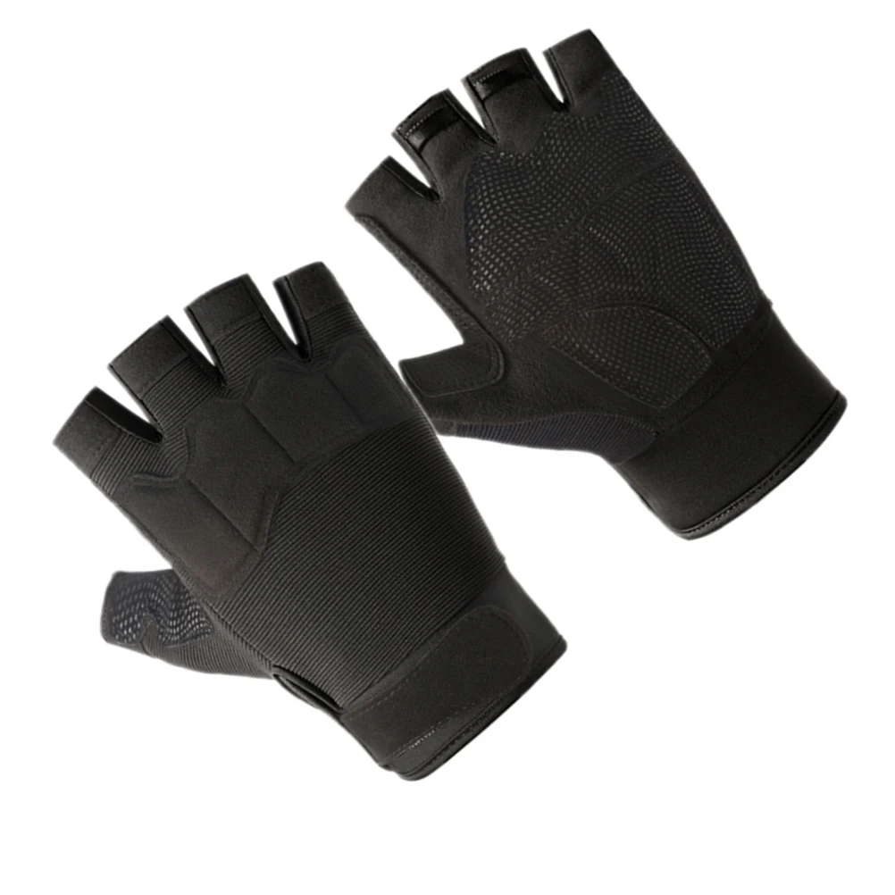 

Cut Resistant Gloves Half Finger Cycling Bike Riding Shockproof Anti-Slip Breathable Sport Outdoor Gloves Thickened Grip