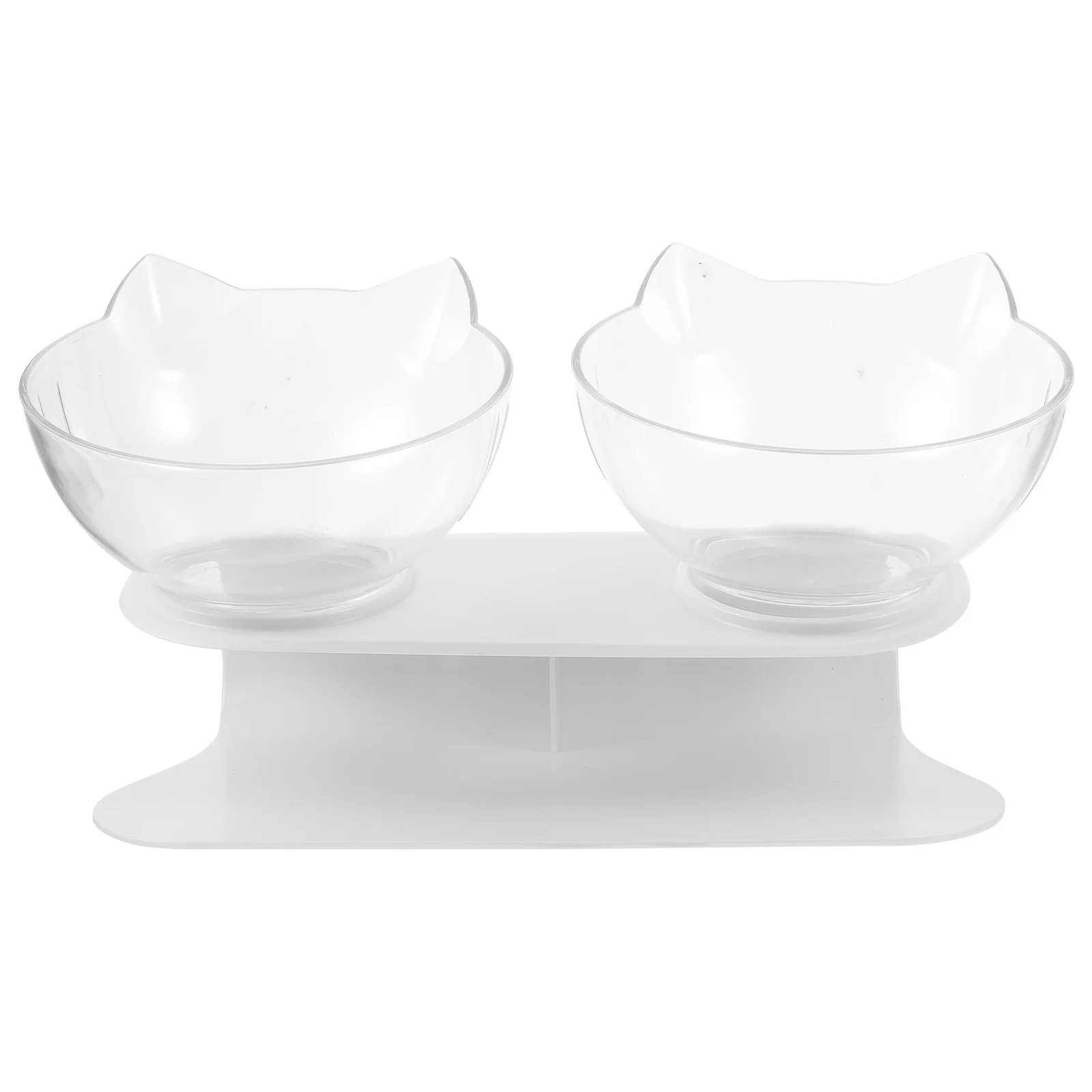 

Pet Double Feeder Neck Protection Raised Bowl Non-Slip Base Detachable Easy Clean Durable High Scaffolding Anti-Overturning Cat