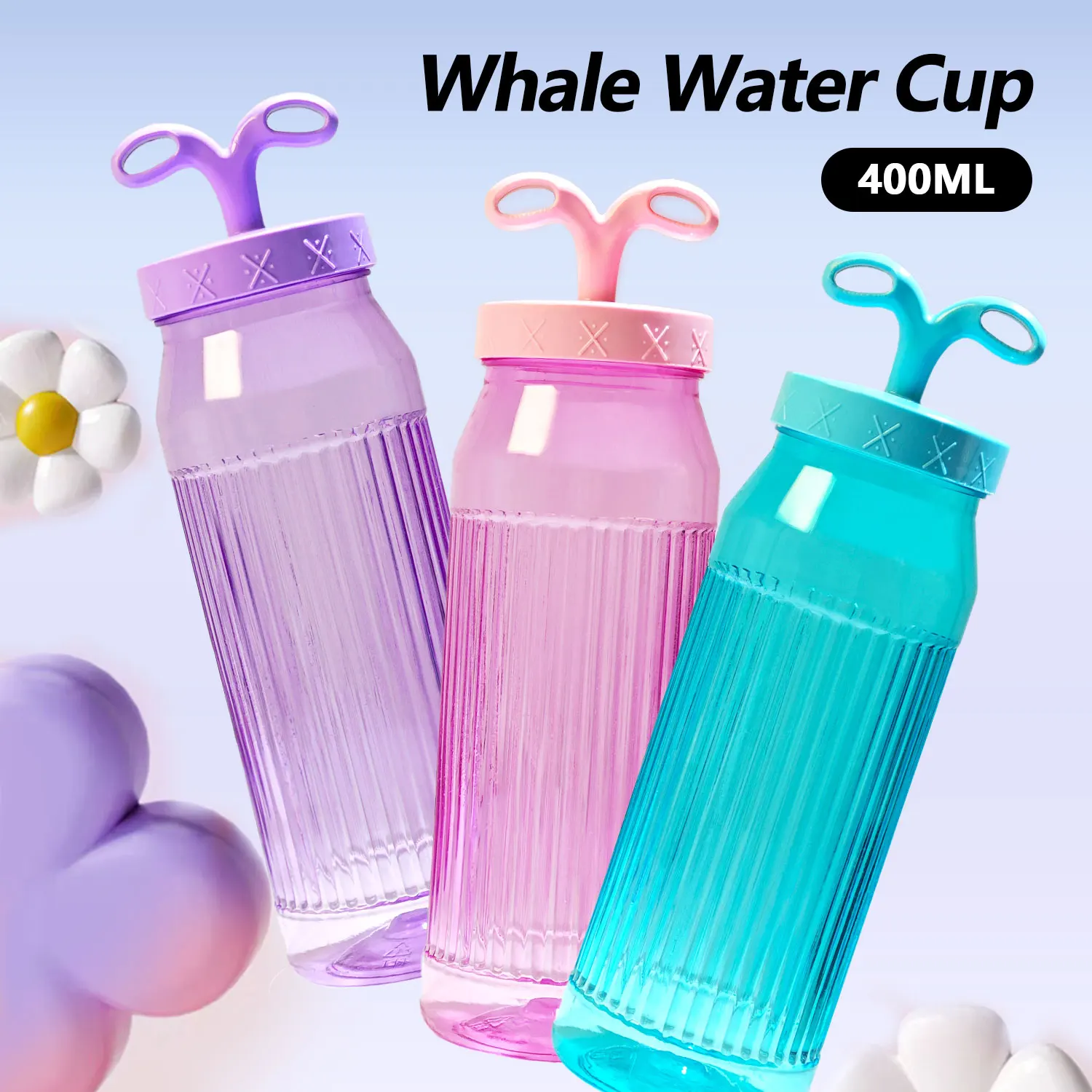 

Summer New 400ML High Beauty Clear PP Drinking Cup Children's Sports Water Cup Cold Water Cup