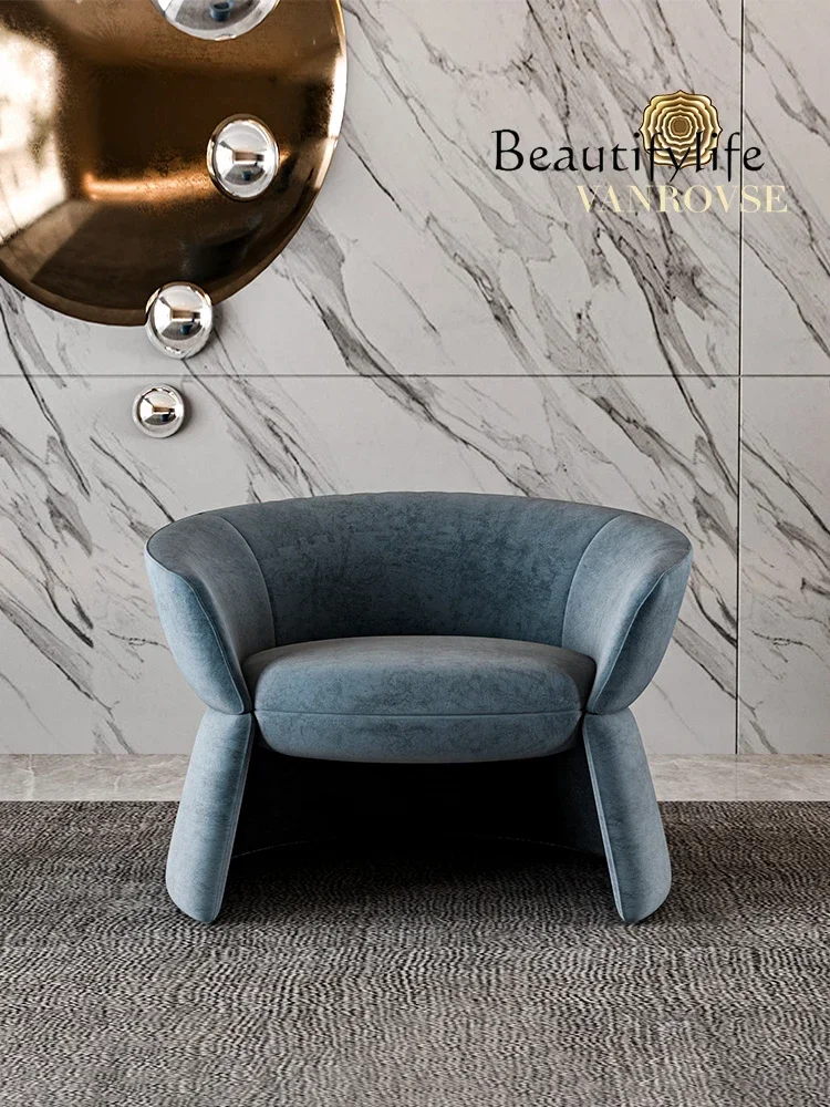 아메리칸 스타일, 가벼운 럭셔리 기술, 가죽 원목 싱글 소파, 대형 아파트 거실 디자이너