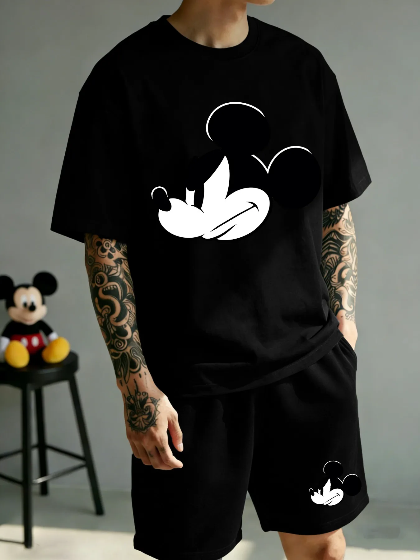 

Men's 2-Piece Set | Funny "I'm Just Here To Pay For Everything" T-Shirt and Shorts | Casual Summer Tracksuit