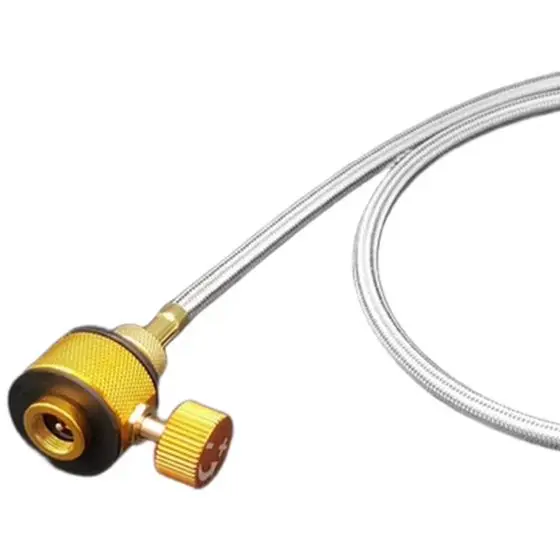 Outdoor Fuel Adapter Pipe for Taiwan For LPG to Flat Canister Copper Stainless Steel Synthetic Rubber Aluminum Alloy