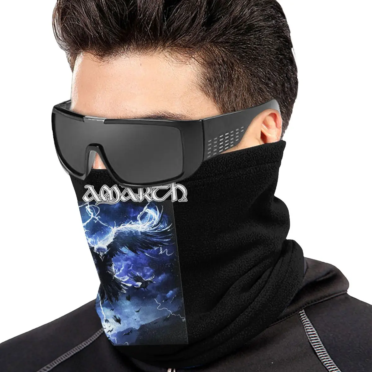 Gaiter Pescoço de Microfibra, Amon Amarth Cd Lgo Bandana do Corvo, Lenço Elástico Alto para Camping Ski, Novo Berserker