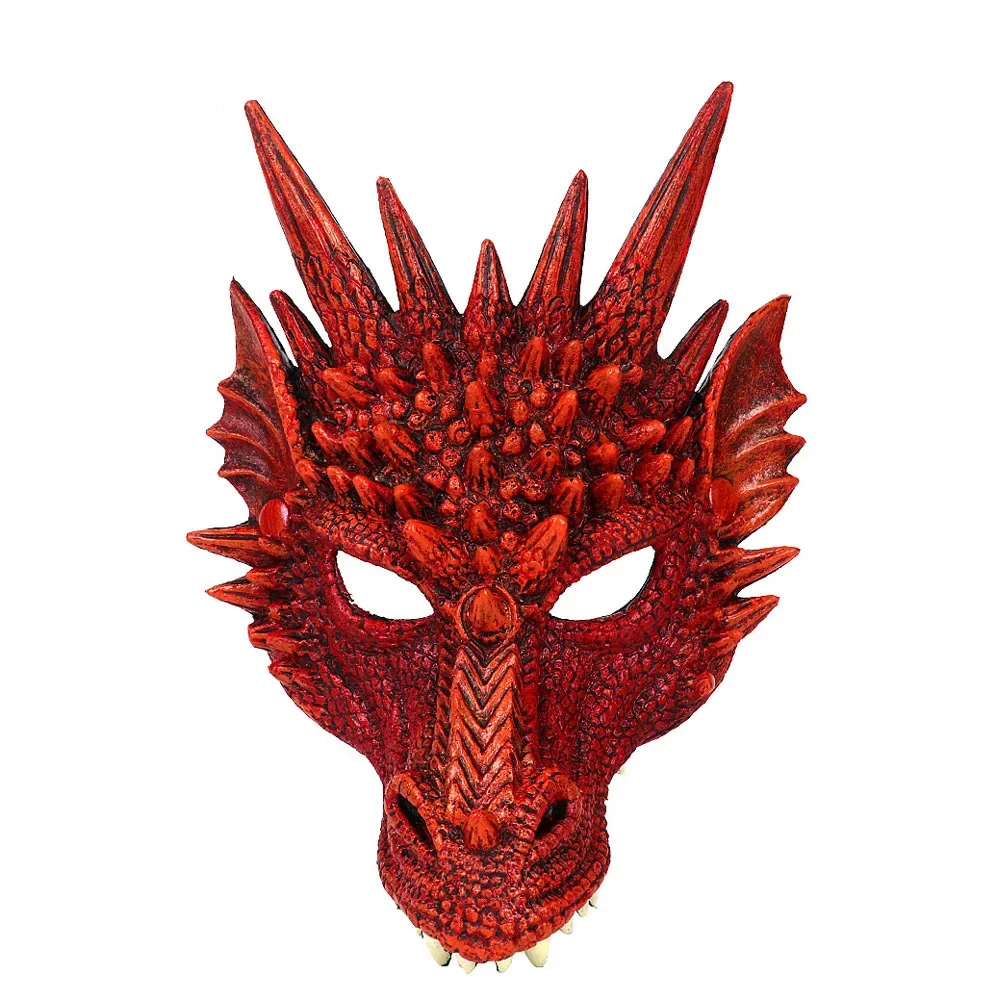 1pc Christmas Dragon Mask Christmas Carnival 3D Horror Dragon Mask Cosplay Stage Performance Mask Products Dance Party Props