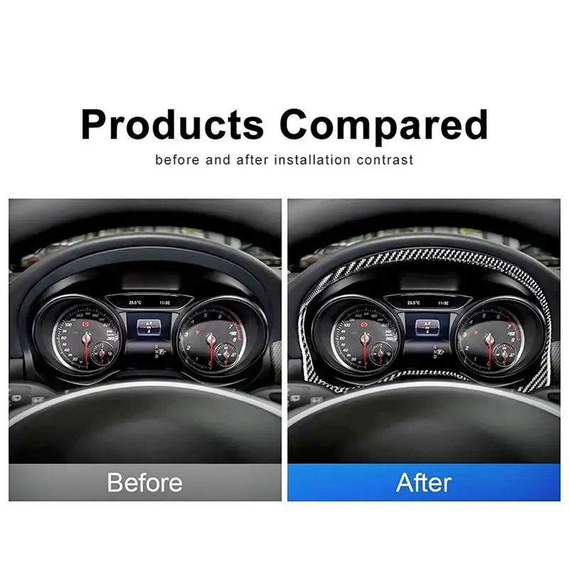 Classy-For Mercedes Benz CLA C117 GLA X156 A Class W176 Instrument Panel Speedometer Frame Car Decoration Sticker