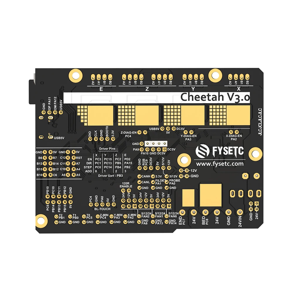 FYSETC Cheetah V3.0 32bit Board Marlin 2.0/Klipper TMC2209 Upgraded For TINY-M Voron V0 SW CR10 Ender-3 Ender-3 Pro Ender-5