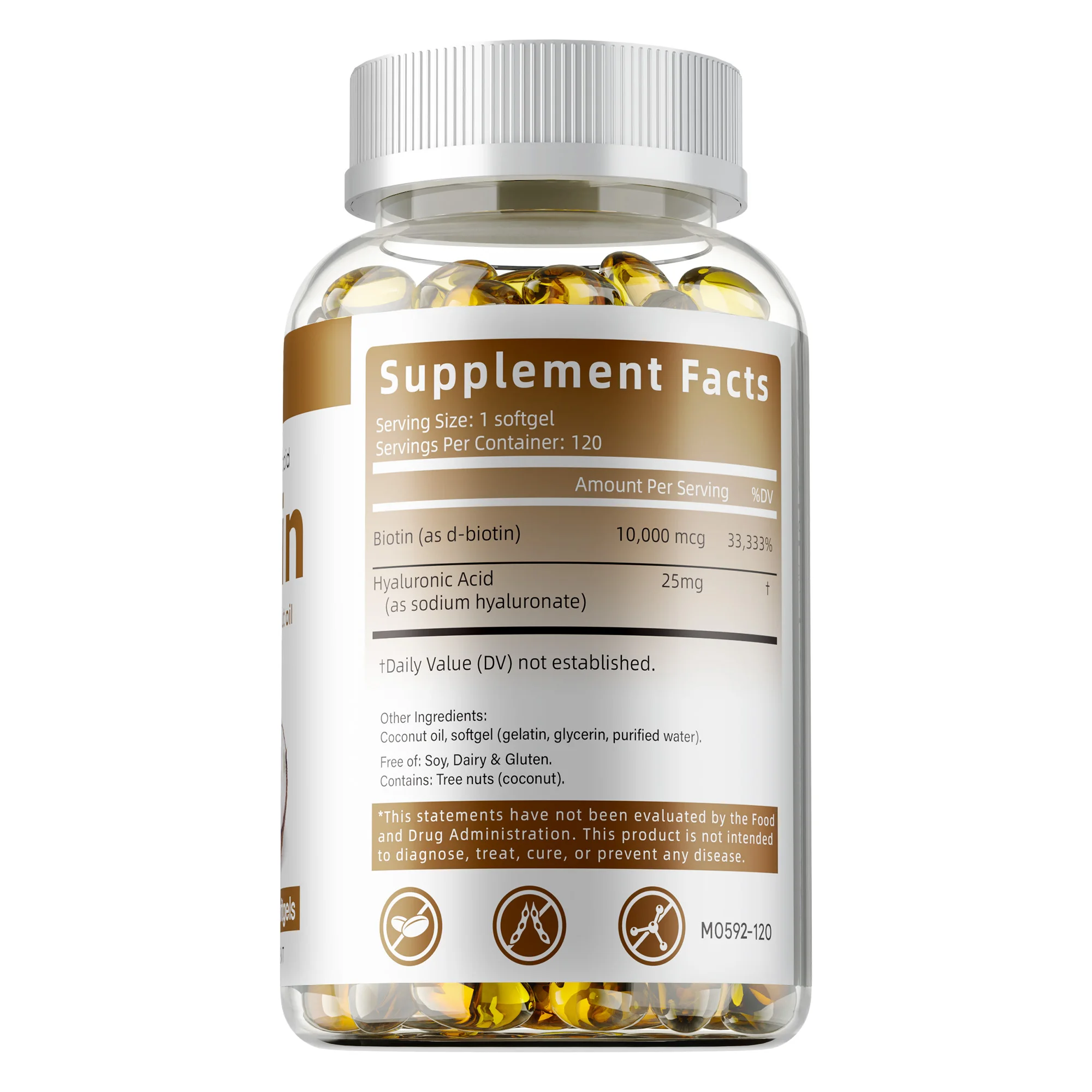 Biotin with Hyaluronic Acid - Absorption, Improve Rough Skin, Lubricate Joints, Promote Skin Elasticity and Radiance