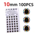 100 piezas plateadas de 10 mm