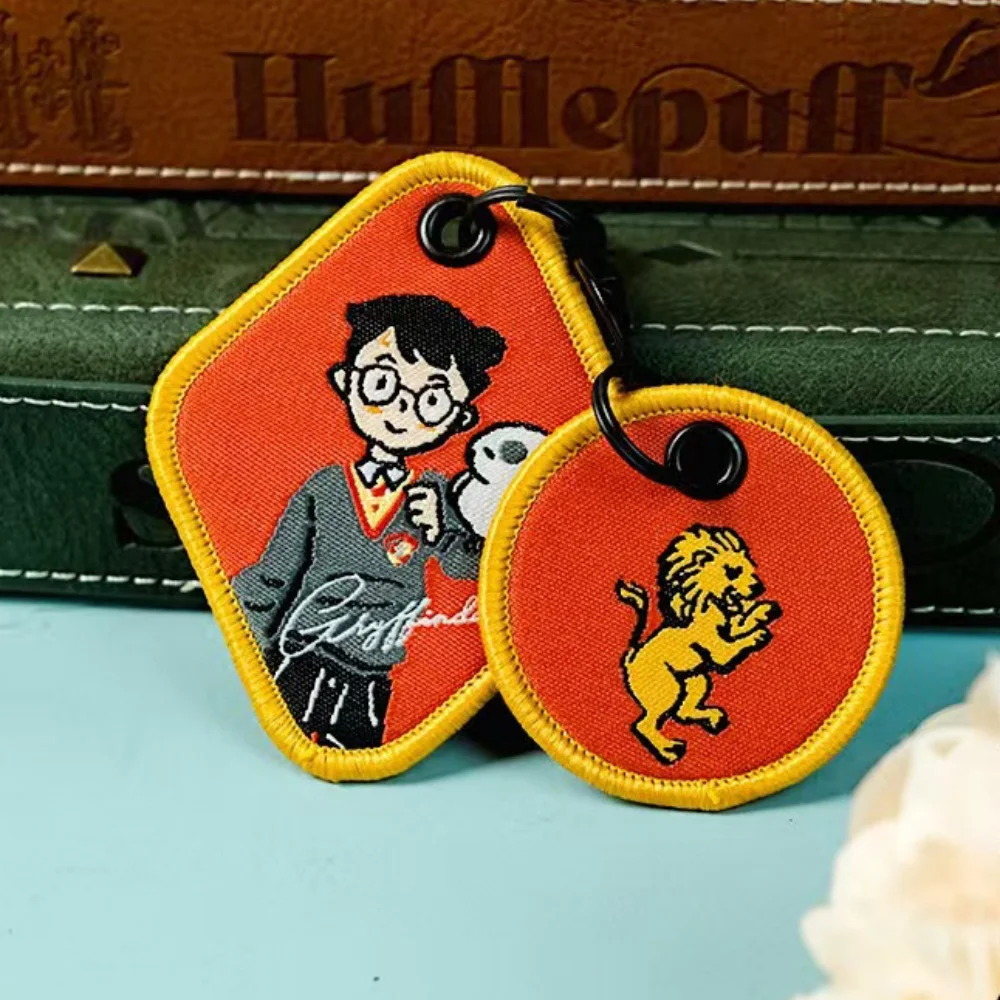 Gantungan Kunci Seri Karakter Harry Potter Asli Kartun Ron Malfoy Hermione Label Tenun Poliester Gantungan Kunci Dekorasi Ransel Hadiah
