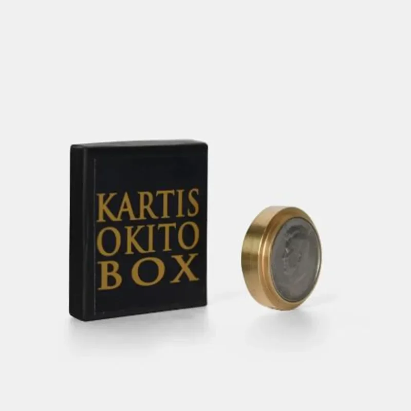 New Version Kartis Okito Box Magic Tricks Close up Magie Props Coin Magia Gimmick prop Mentalism Coin Appear Vanish Magia
