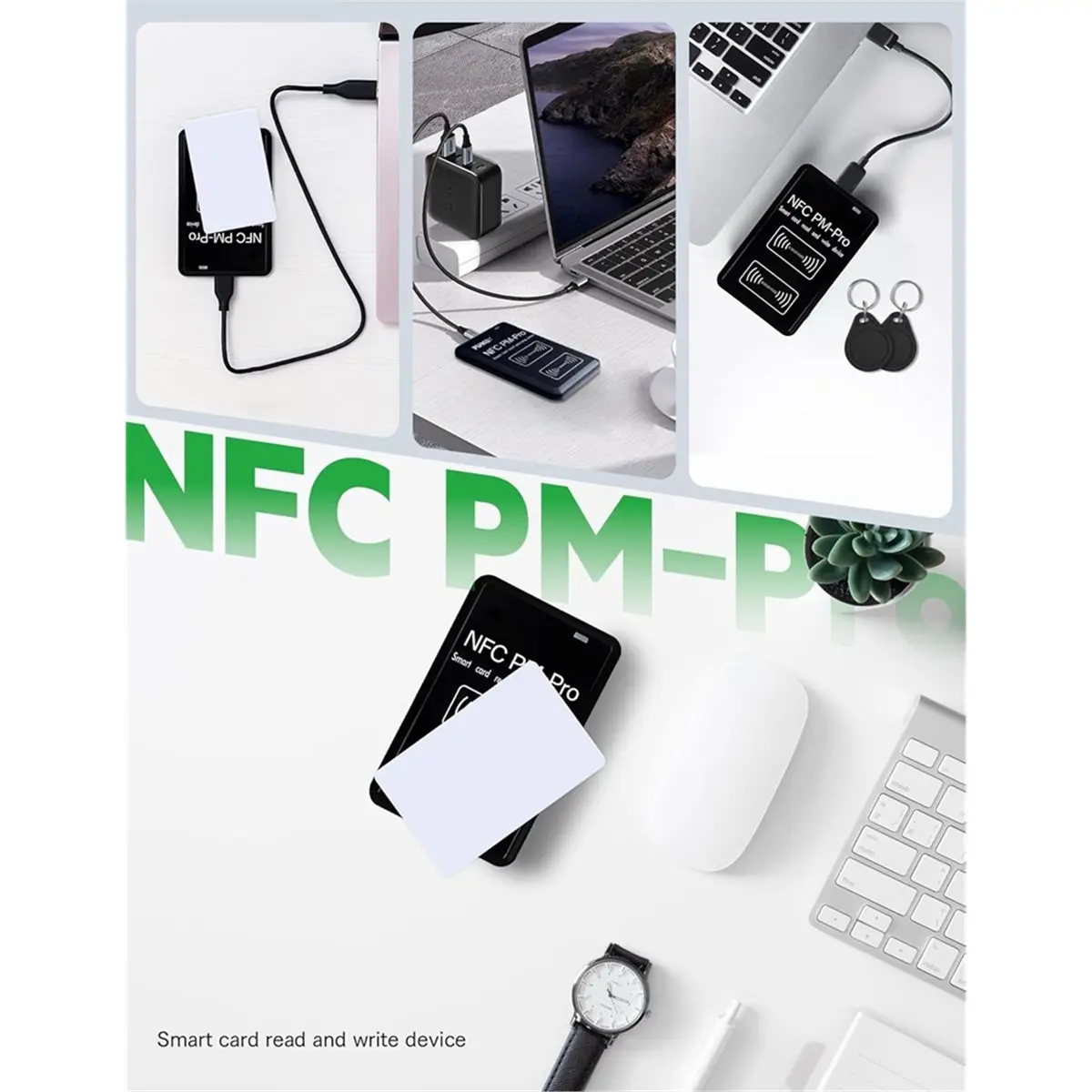 Copiatrice per lettore RFID Smart-Mhz per IC 13,56 Mhz, applicabile a ID 125-500 Khz, funziona con carte ID/HID-125K