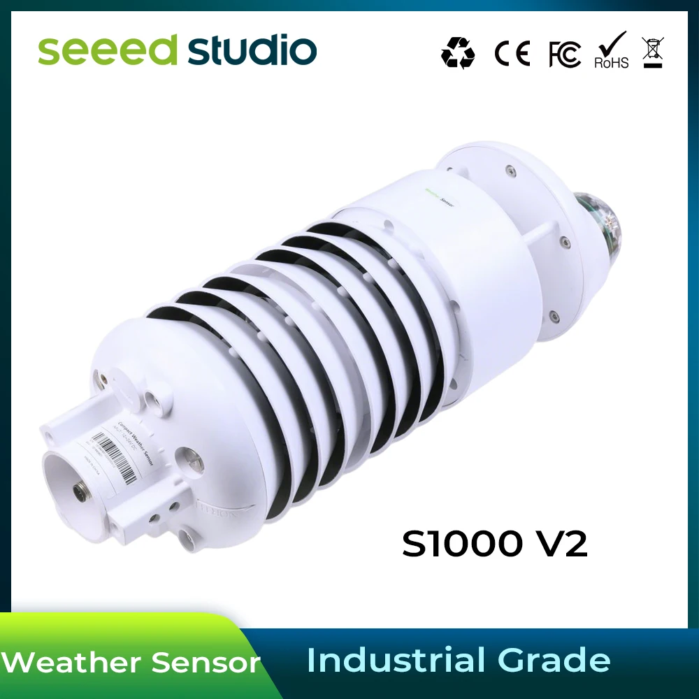 SenseCAP S1000 10-in-1 Compact Weather Station Sensor Measure Air Temp Wind Speed Direction Rainfall Humidity Pressure PM2.5 CO2