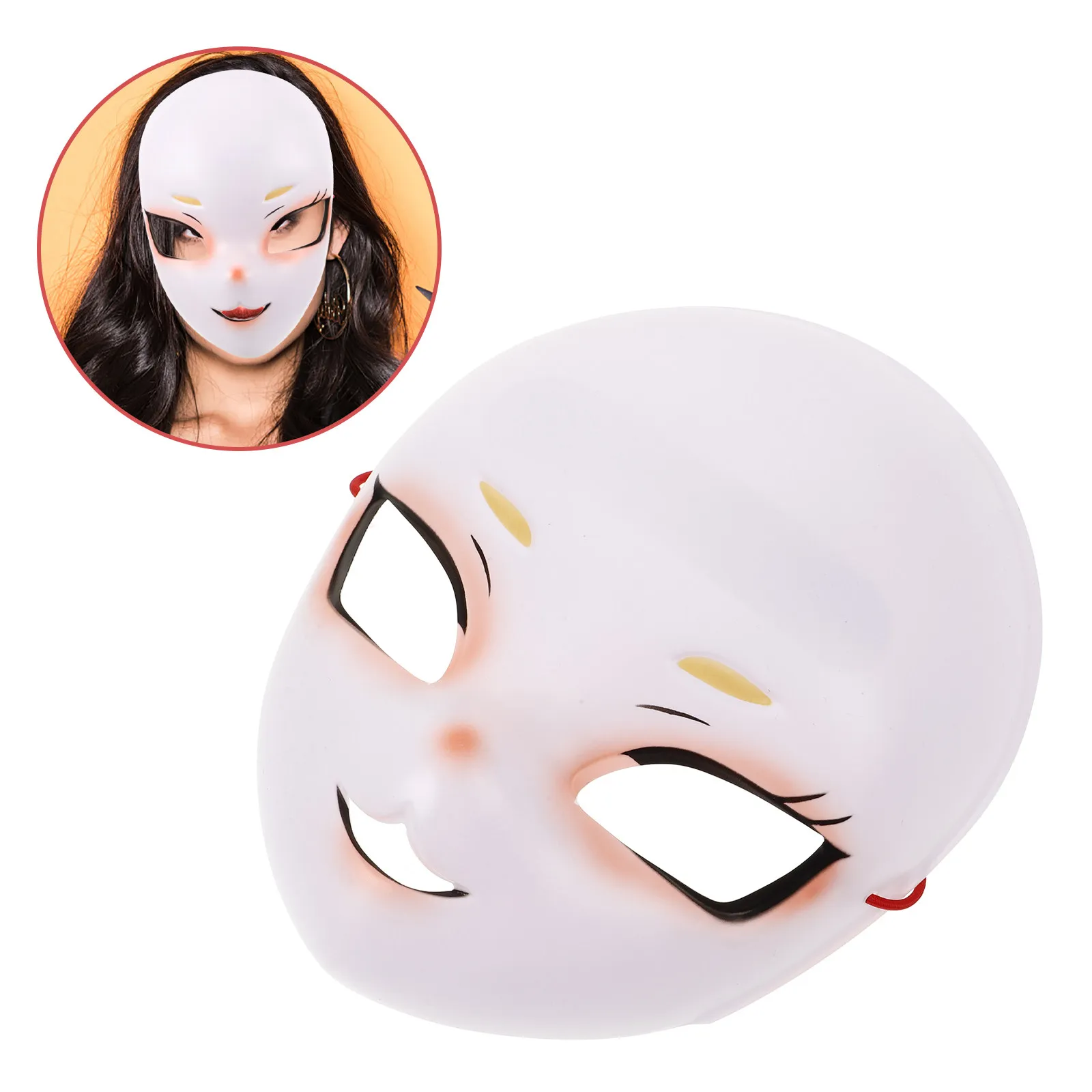 

Cat Mask Plastic Material Cute Cat Shape Lightweight Comfortable Halloween Party Cosplay Masquerade Mask for Adults