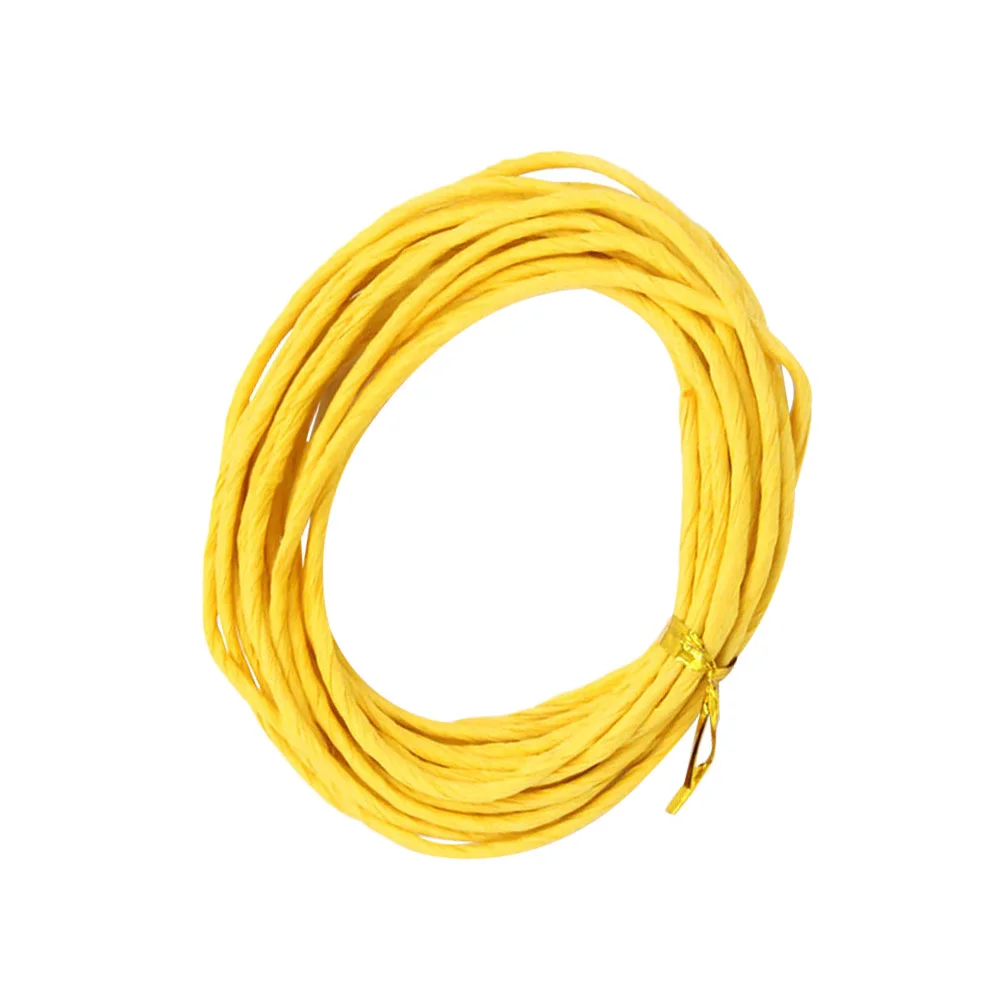 5M Monofilament Paper Rope Twisted Craft Favor Gift Wrapping Twine (Yellow) Paper twine Paper cord Braided rope