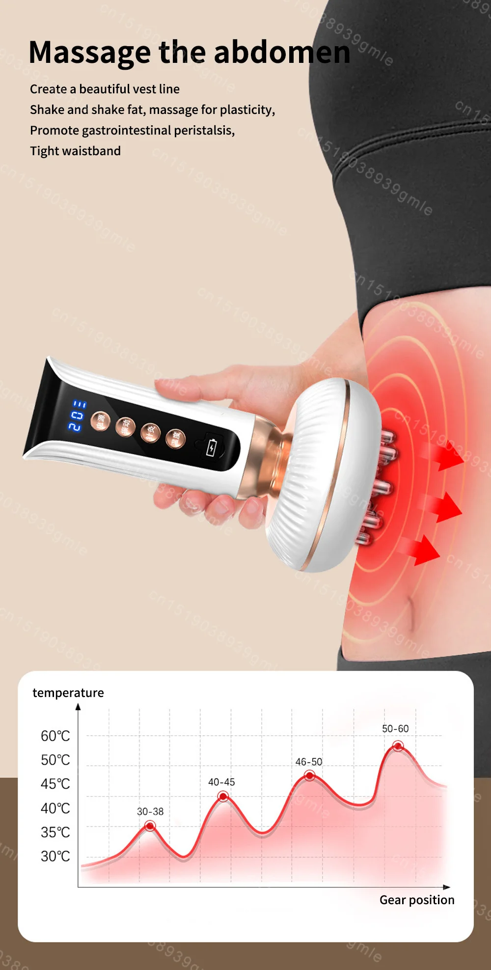 Cepillo eléctrico de meridianos EMS, masajeador de Guasha para espalda y cuerpo, máquina de drenaje linfático, raspado de microcorriente