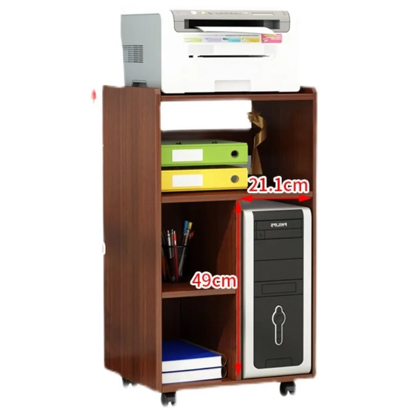 Removable Printer Rack Main Cabinet Multi-layer Office Shelf Desktop File Rack Main Rack with Door