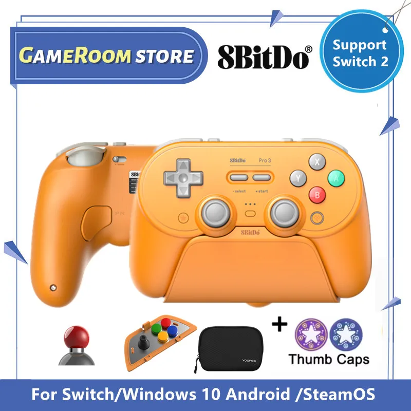 Контроллер 8BitDo с зарядной док-станцией Pro 3 Bluetooth-геймпад адаптер 2 4G для Switch/Windows 10 Android/SteamOS/для Apple