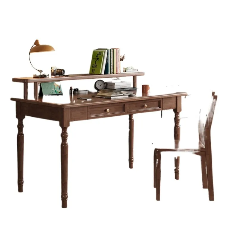 

Solid wood desk children with drawers