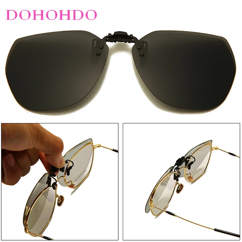 

Brand Anti-Glare Clip-On Sunglasses Women Polarized Night Vision Photochromic Lenses Eyewear Men Driving Sports Goggles UV400