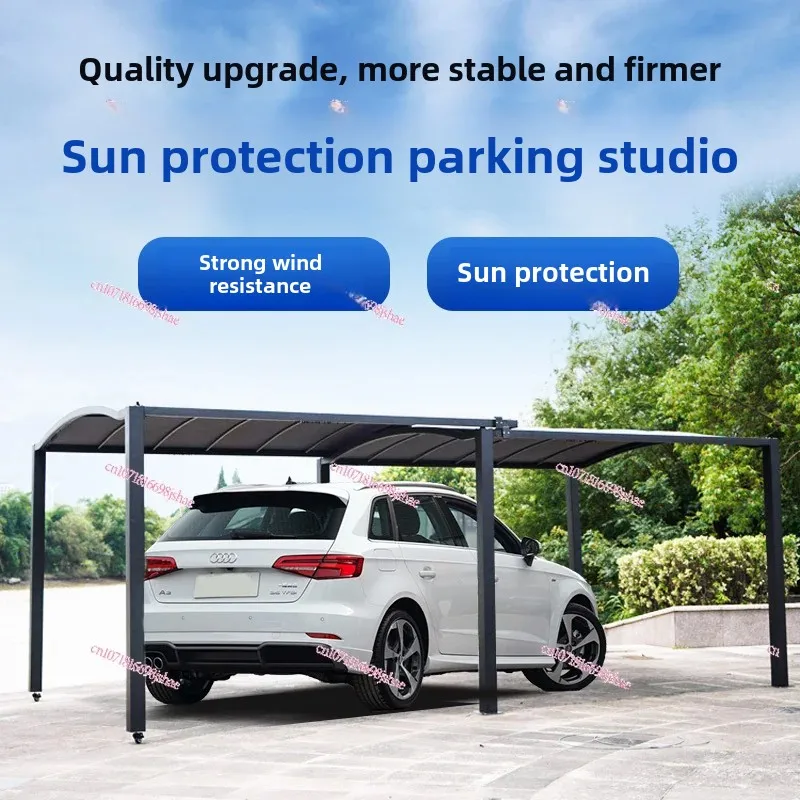 Bike Shed Parking Shed Household Mobile Garage Awning Tent Villa Courtyard Shed Retractable Sunshade Outdoor