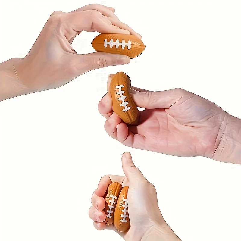 مجموعة كرات ضغط كرة القدم الصغيرة مكونة من 6 قطع - كرات إسفنجية مطاطية ناعمة للمراهقين والكبار، ألعاب تخفيف التوتر المهدئة، لكل #4