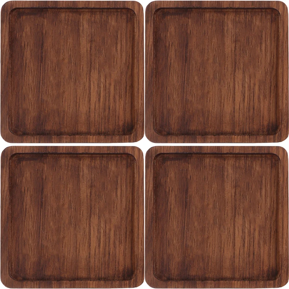 

4Pcs Wood Coasters Heat Resistant Rustic Table Coasters for Coffee Cups Drinks Protection Dining Home Office Beverage Coaster