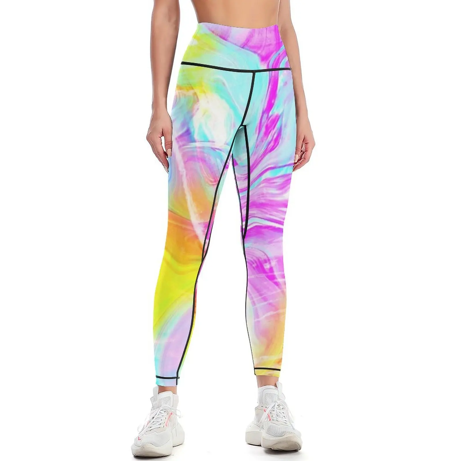 

Tie Dye Marble Leggings Sportswear woman gym Sports female Women's high waist Womens Leggings