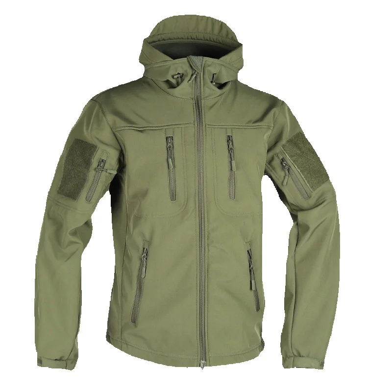 Jesienno-zimowa męska kurtka rowerowa Outdoor Sports Camping Travel Mountaineering Wiele kieszeni Wodoodporny płaszcz z kapturem