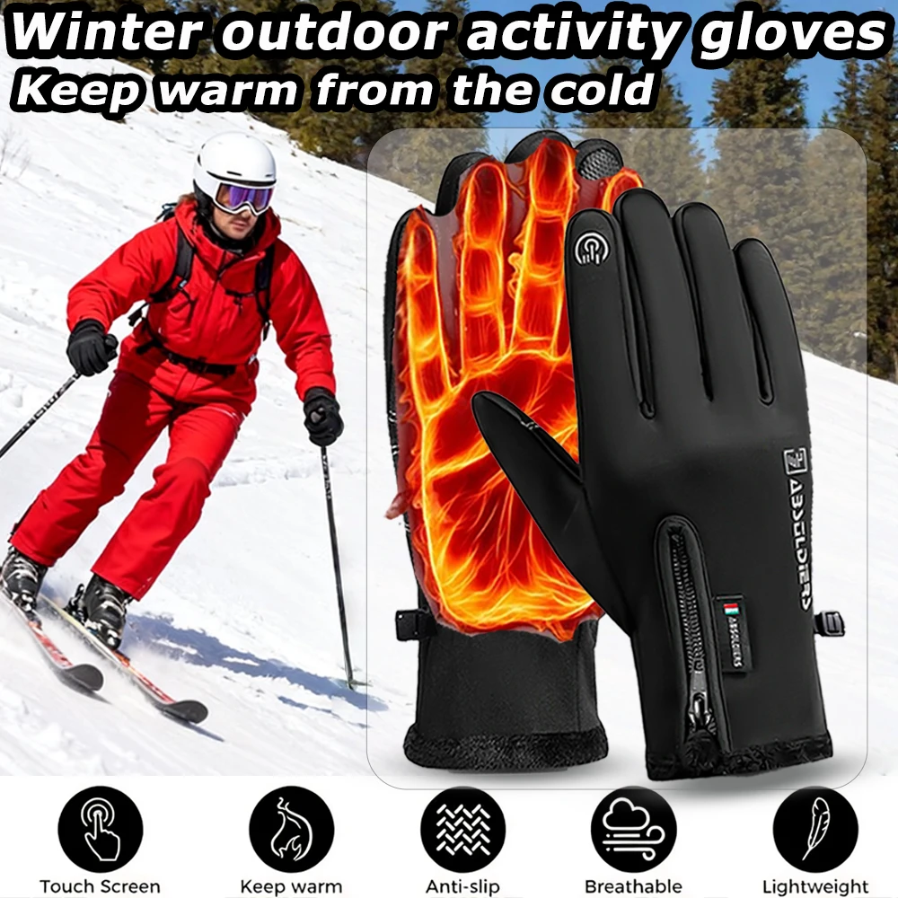 

Winter Winter Gloves for Both Men and Women, with Plush Insulation, Suitable for Outdoor Sports, Skiing, Hiking